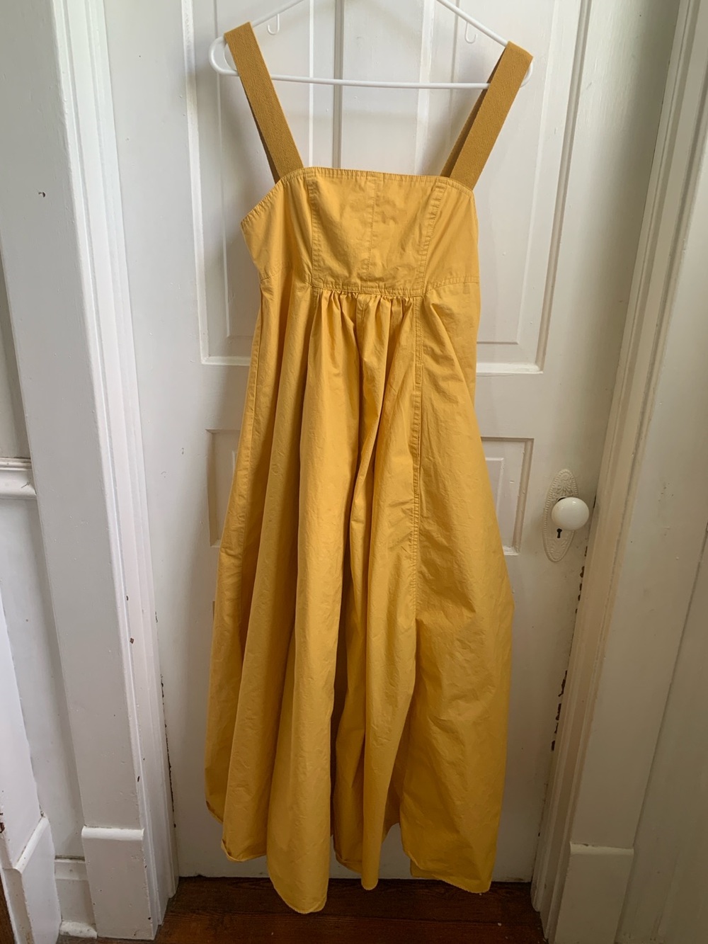 Urban Outfitters Over the Moon Yellow Square-Neck Maxi Dress Cotton Small - Picture 2 of 7